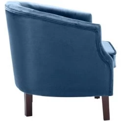 SUPERMARKET Fauteuil Bleu Velours 10 SUPERMARKET Fauteuil Bleu Velours -Pas Cher Fauteuil Magasin 63658287 4