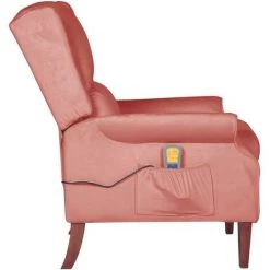 SUPERMARKET Fauteuil De Massage Inclinable Rose Velours SUHB-329294 9 SUPERMARKET Fauteuil De Massage Inclinable Rose Velours SUHB-329294 -Pas Cher Fauteuil Magasin 63658332 3