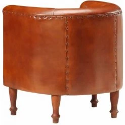 SUPERMARKET Fauteuil Marron Cuir Véritable SUHB-286592 10 SUPERMARKET Fauteuil Marron Cuir Véritable SUHB-286592 -Pas Cher Fauteuil Magasin 63658469 4