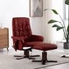 SUPERMARKET Fauteuil De Massage Inclinable Repose-pied Bordeaux Similicuir -Pas Cher Fauteuil Magasin 63658497 1