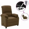 SUPERMARKET Fauteuil De Massage Inclinable électrique Marron Tissu SUHB-3073856 -Pas Cher Fauteuil Magasin 63658556 1
