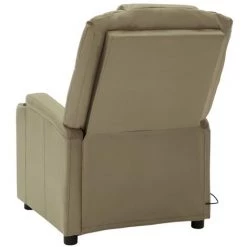 SUPERMARKET Fauteuil De Massage Inclinable Cappuccino Similicuir SUHB-321317 -Pas Cher Fauteuil Magasin 63658574 4