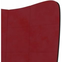 SUPERMARKET Chaise De Relaxation Rouge Bordeaux Velours Et PVC -Pas Cher Fauteuil Magasin 63661386 5