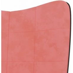 SUPERMARKET Chaise De Relaxation Rose Velours Et PVC SUHB-327857 11 SUPERMARKET Chaise De Relaxation Rose Velours Et PVC SUHB-327857 -Pas Cher Fauteuil Magasin 63661464 5