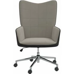 SUPERMARKET Chaise De Relaxation Gris Clair Velours Et PVC SUHB-327897 -Pas Cher Fauteuil Magasin 63661572 2