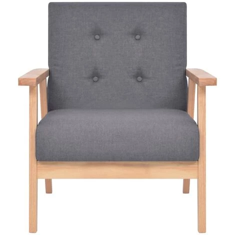 SUPERMARKET Fauteuil Gris Foncé Tissu SUHB-244651 4 SUPERMARKET Fauteuil Gris Foncé Tissu SUHB-244651 – Image 2