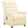 SUPERMARKET Fauteuil De Massage Inclinable Crème Similicuir SUHB-338832 -Pas Cher Fauteuil Magasin 63662491 1