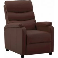 SUPERMARKET Fauteuil Inclinable Marron Similicuir