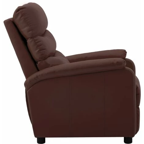 SUPERMARKET Fauteuil Inclinable Marron Similicuir 6 SUPERMARKET Fauteuil Inclinable Marron Similicuir – Image 4