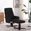 SUPERMARKET Fauteuil Inclinable Avec Repose-pied Noir Similicuir SUHB-320117