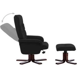 SUPERMARKET Fauteuil Inclinable Avec Repose-pied Noir Similicuir SUHB-320117 10 SUPERMARKET Fauteuil Inclinable Avec Repose-pied Noir Similicuir SUHB-320117 -Pas Cher Fauteuil Magasin 63662923 4