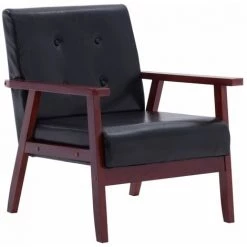 SUPERMARKET Fauteuil Noir Similicuir SUHB-248641 -Pas Cher Fauteuil Magasin 63663195 2