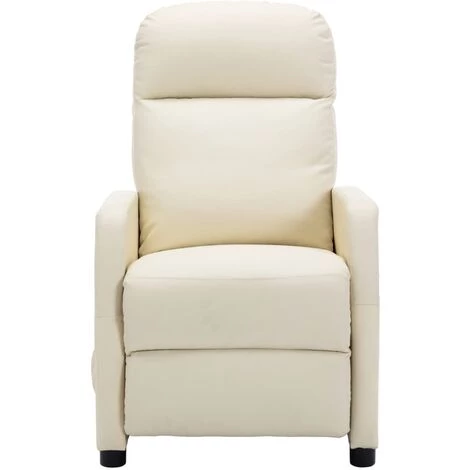 SUPERMARKET Fauteuil De Massage Inclinable Blanc Crème Similicuir SUHB-321360 4 SUPERMARKET Fauteuil De Massage Inclinable Blanc Crème Similicuir SUHB-321360 – Image 2