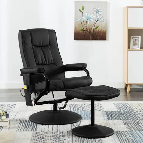 SUPERMARKET Fauteuil De Massage Avec Repose-pied Noir Similicuir SUHB-249302 3 SUPERMARKET Fauteuil De Massage Avec Repose-pied Noir Similicuir SUHB-249302