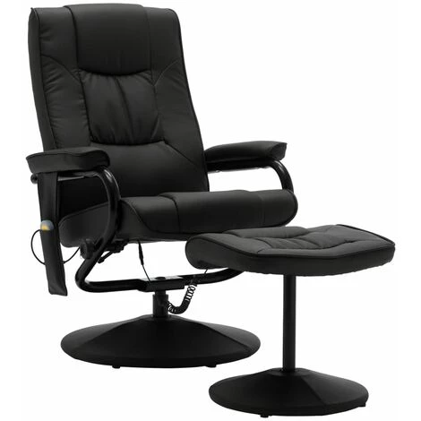 SUPERMARKET Fauteuil De Massage Avec Repose-pied Noir Similicuir SUHB-249302 4 SUPERMARKET Fauteuil De Massage Avec Repose-pied Noir Similicuir SUHB-249302 – Image 2