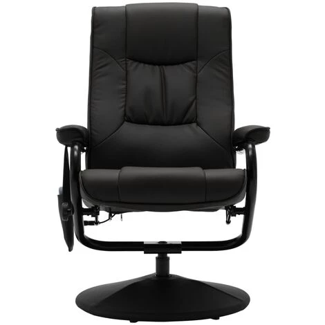 SUPERMARKET Fauteuil De Massage Avec Repose-pied Noir Similicuir SUHB-249302 6 SUPERMARKET Fauteuil De Massage Avec Repose-pied Noir Similicuir SUHB-249302 – Image 4