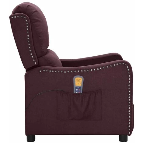 SUPERMARKET Fauteuil De Massage Inclinable Violet Tissu SUHB-339037 5 SUPERMARKET Fauteuil De Massage Inclinable Violet Tissu SUHB-339037 – Image 3