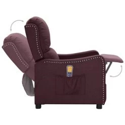 SUPERMARKET Fauteuil De Massage Inclinable Violet Tissu SUHB-339037 11 SUPERMARKET Fauteuil De Massage Inclinable Violet Tissu SUHB-339037 -Pas Cher Fauteuil Magasin 63663686 5
