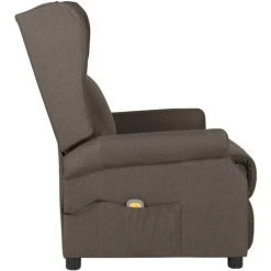 SUPERMARKET Fauteuil De Massage Inclinable Marron Tissu SUHB-329653 -Pas Cher Fauteuil Magasin 63663865 3