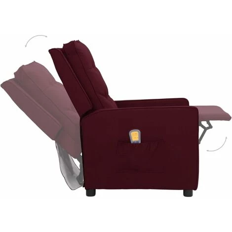 SUPERMARKET Fauteuil De Massage Inclinable Violet Tissu SUHB-338973 7 SUPERMARKET Fauteuil De Massage Inclinable Violet Tissu SUHB-338973 – Image 5