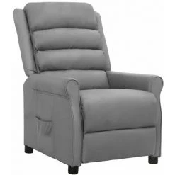 SUPERMARKET Fauteuil Inclinable Gris Similicuir SUHB-338826