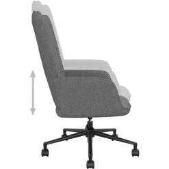 SUPERMARKET Chaise De Relaxation Gris Foncé Tissu SUHB-328041 -Pas Cher Fauteuil Magasin 63666820 5