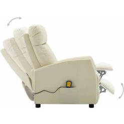 SUPERMARKET Fauteuil De Massage Inclinable Crème Similicuir SUHB-289724 -Pas Cher Fauteuil Magasin 63668914 3