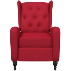 SUPERMARKET Fauteuil De Massage Inclinable Rouge Bordeaux Velours SUHB-329357 -Pas Cher Fauteuil Magasin 63669302 3