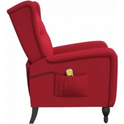 SUPERMARKET Fauteuil De Massage Inclinable Rouge Bordeaux Velours SUHB-329357 -Pas Cher Fauteuil Magasin 63669302 4