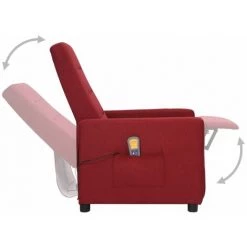 SUPERMARKET Fauteuil De Massage Inclinable Rouge Bordeaux Tissu SUHB-338993 10 SUPERMARKET Fauteuil De Massage Inclinable Rouge Bordeaux Tissu SUHB-338993 -Pas Cher Fauteuil Magasin 63669807 4