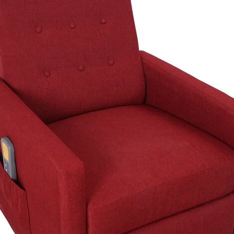 SUPERMARKET Fauteuil De Massage Inclinable Rouge Bordeaux Tissu SUHB-338993 7 SUPERMARKET Fauteuil De Massage Inclinable Rouge Bordeaux Tissu SUHB-338993 â Image 5