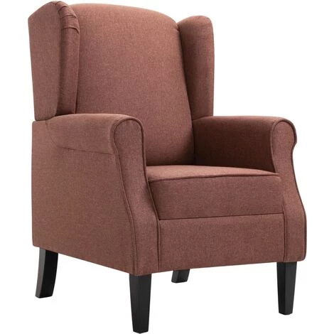 SUPERMARKET Fauteuil Marron Tissu SUHB-248617 4 SUPERMARKET Fauteuil Marron Tissu SUHB-248617 – Image 2
