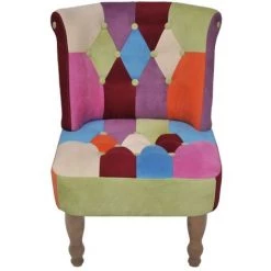 SUPERMARKET Chaises En Style Français 2 Pcs Avec Design De Patchwork Tissu -Pas Cher Fauteuil Magasin 63671399 3