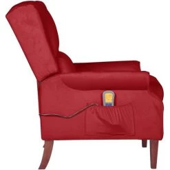 SUPERMARKET Fauteuil De Massage Inclinable Rouge Bordeaux Velours SUHB-329295 9 SUPERMARKET Fauteuil De Massage Inclinable Rouge Bordeaux Velours SUHB-329295 -Pas Cher Fauteuil Magasin 63671543 3