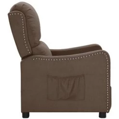 SUPERMARKET Fauteuil Inclinable Taupe Tissu SUHB-339028 -Pas Cher Fauteuil Magasin 63671764 3