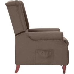 SUPERMARKET Fauteuil Inclinable Taupe Tissu SUHB-342223 -Pas Cher Fauteuil Magasin 63671860 3