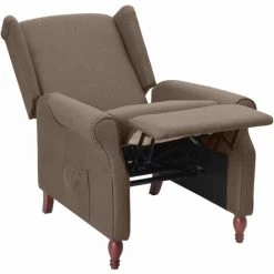 SUPERMARKET Fauteuil Inclinable Taupe Tissu SUHB-342223 -Pas Cher Fauteuil Magasin 63671860 5