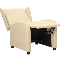 SUPERMARKET Fauteuil Inclinable Crème Tissu SUHB-342310 -Pas Cher Fauteuil Magasin 63672229 5