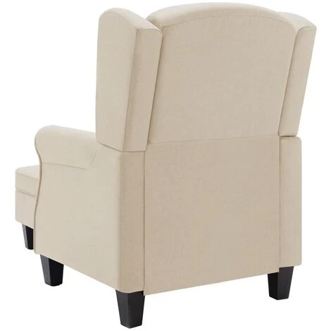SUPERMARKET Fauteuil Avec Repose-pied Crème Tissu 7 SUPERMARKET Fauteuil Avec Repose-pied Crème Tissu – Image 5