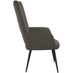 SUPERMARKET Chaise De Relaxation Gris Foncé Velours SUHB-327678 9 SUPERMARKET Chaise De Relaxation Gris Foncé Velours SUHB-327678 -Pas Cher Fauteuil Magasin 63675028 3