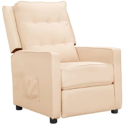 SUPERMARKET Fauteuil Inclinable Crème Tissu SUHB-338965 3 SUPERMARKET Fauteuil Inclinable Crème Tissu SUHB-338965