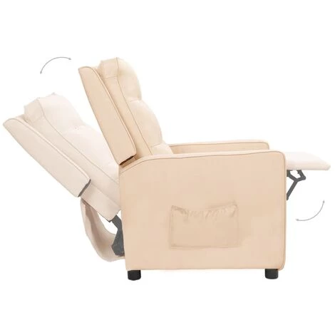SUPERMARKET Fauteuil Inclinable Crème Tissu SUHB-338965 7 SUPERMARKET Fauteuil Inclinable Crème Tissu SUHB-338965 – Image 5