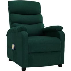 SUPERMARKET Fauteuil Inclinable De Massage Vert Foncé Tissu SUHB-321232 8 SUPERMARKET Fauteuil Inclinable De Massage Vert Foncé Tissu SUHB-321232 -Pas Cher Fauteuil Magasin 63675760 2