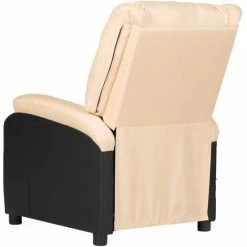 SUPERMARKET Fauteuil Inclinable TV électrique Crème Similicuir Tissu 11 SUPERMARKET Fauteuil Inclinable TV électrique Crème Similicuir Tissu -Pas Cher Fauteuil Magasin 63675913 5