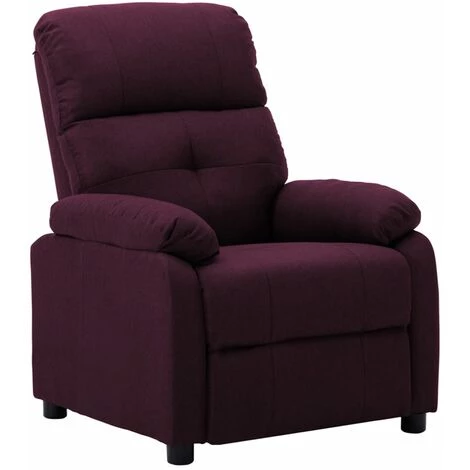 SUPERMARKET Fauteuil Inclinable électrique Violet Tissu 4 SUPERMARKET Fauteuil Inclinable électrique Violet Tissu – Image 2