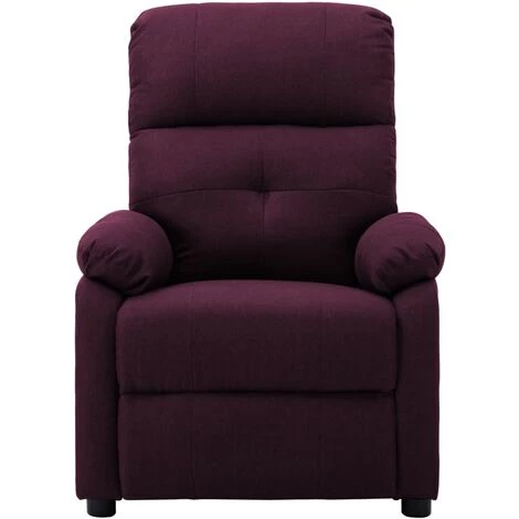 SUPERMARKET Fauteuil Inclinable électrique Violet Tissu 5 SUPERMARKET Fauteuil Inclinable électrique Violet Tissu – Image 3