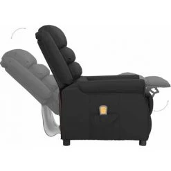 SUPERMARKET Fauteuil De Massage Inclinable Noir Similicuir SUHB-338829 -Pas Cher Fauteuil Magasin 63676299 5