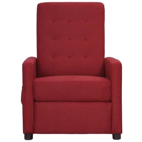 SUPERMARKET Fauteuil Inclinable Rouge Bordeaux Tissu SUHB-338983 4 SUPERMARKET Fauteuil Inclinable Rouge Bordeaux Tissu SUHB-338983 – Image 2