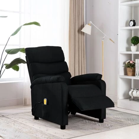 SUPERMARKET Fauteuil Inclinable De Massage Noir Tissu SUHB-321228 3 SUPERMARKET Fauteuil Inclinable De Massage Noir Tissu SUHB-321228