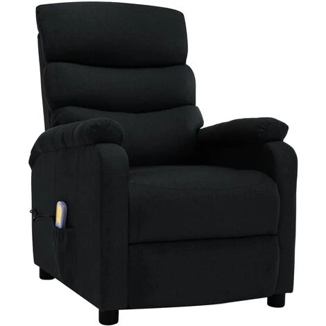 SUPERMARKET Fauteuil Inclinable De Massage Noir Tissu SUHB-321228 4 SUPERMARKET Fauteuil Inclinable De Massage Noir Tissu SUHB-321228 – Image 2
